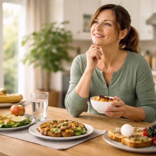 Abstract graphic with a curved line, a yellow circle, and a square frame suggesting measurement without numbers.